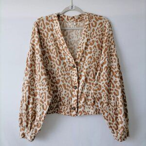 A.N.A. A New Approach Women's Brown-Beige Drop Shoulder Cardigan Sweater Size XL